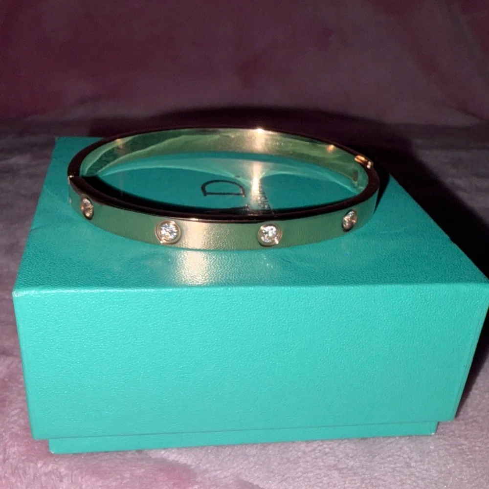 AD Allen & Danmi 18k Rose Gold Plated Love Bangle NWT - Picture 7 of 10